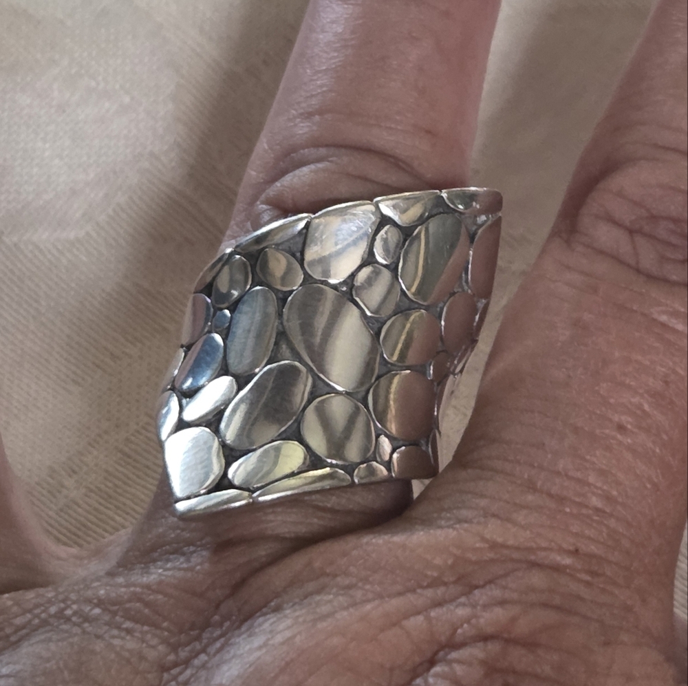 John Hardy Kali Contour Ring, SS, Size 7 - Picture 7 of 9